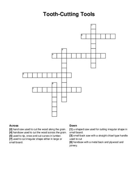 cutting tool crossword|More.